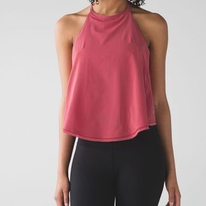 Lululemon Free Spirit Tank Fireside  Red Yoga Built In Bra Size 10